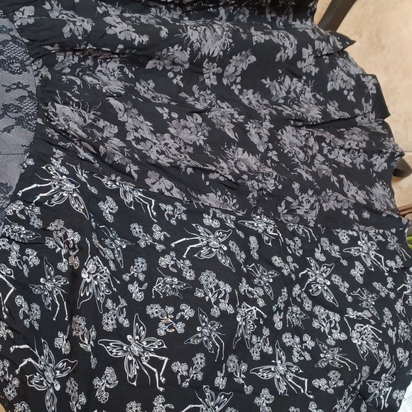 Hot topic COSMIC AURA SKELETON FAIRY LACE THIN STRAPS ZIP CLOSURE HANKY HEM - Picture 7 of 17